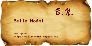 Belle Noémi névjegykártya